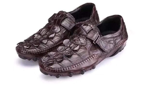 Crocodile Leather Loafers Casual Driving Shoes - Image 2