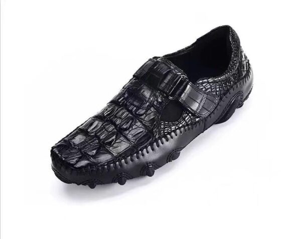 Crocodile Leather Loafers Casual Driving Shoes - Image 3