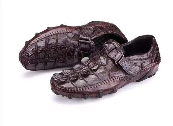 Crocodile Leather Loafers Casual Driving Shoes - Image 4