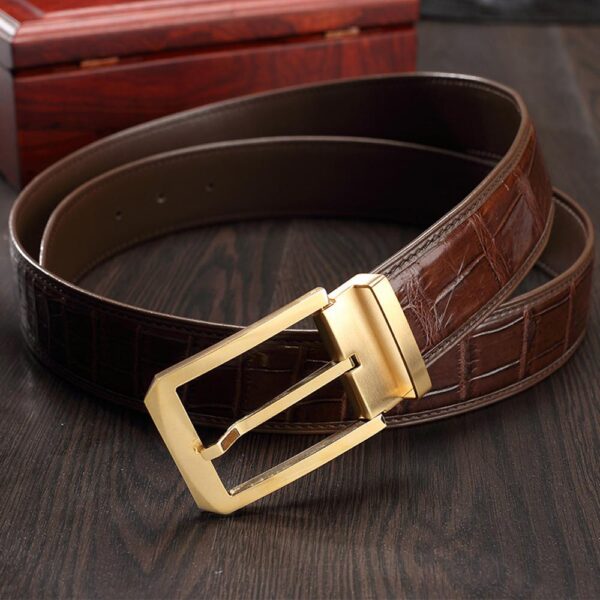 Crocodile Skin Belly Leather Belt 4250 - Image 3