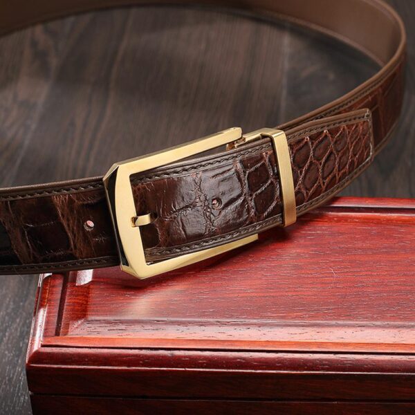 Crocodile Skin Belly Leather Belt 4250 - Image 4