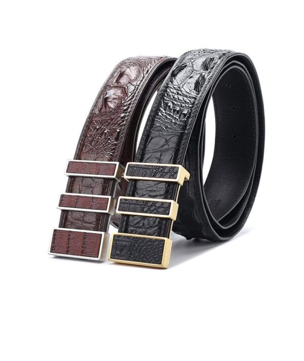 Crocodile Skin Leather Belt 3210 - Image 2