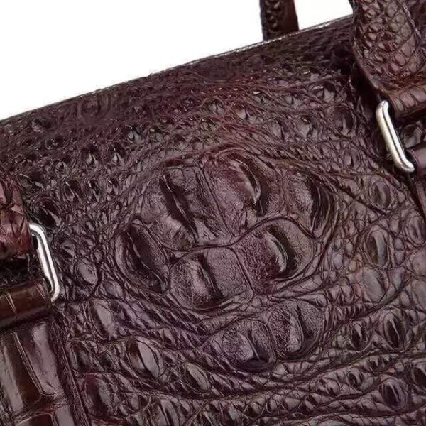 Genuine Crocodile Leather Briefcase - Image 8