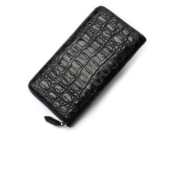 Genuine crocodile leather Large Long Zip Wallet - Image 2