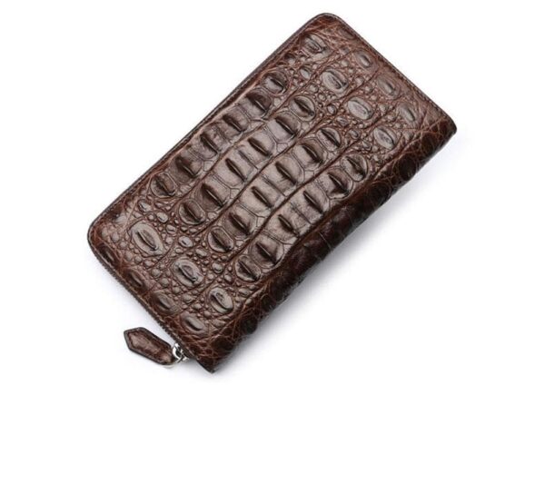 Genuine crocodile leather Large Long Zip Wallet - Image 6