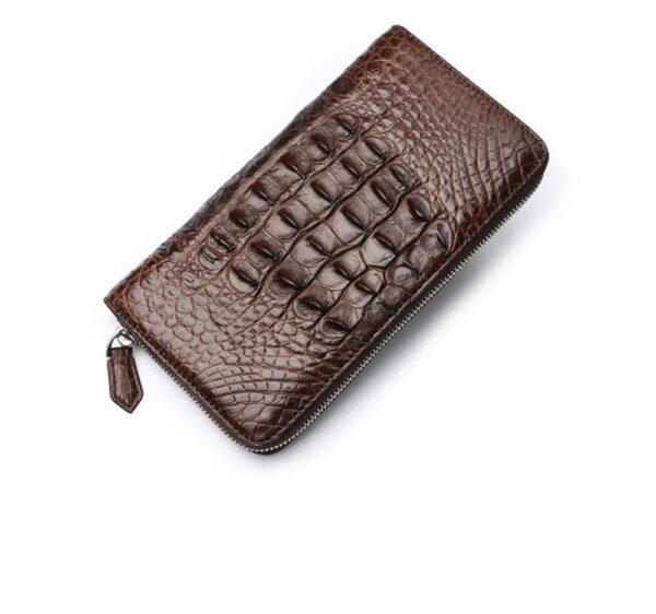 Genuine crocodile leather Large Long Zip Wallet - Image 5