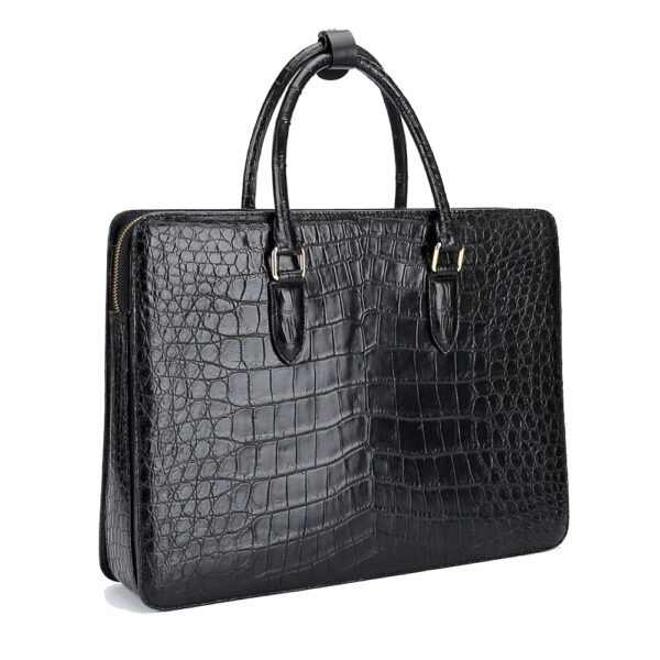 Large Crocodile Leather Laptop Business Briefcase With Password Code Lock - Image 6