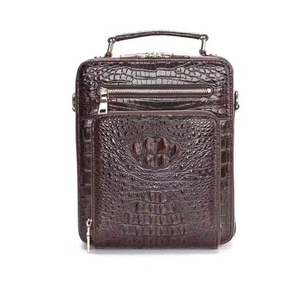 Men Briefcase ,Crocodile Leather Vertical Office Business Bag - Image 8