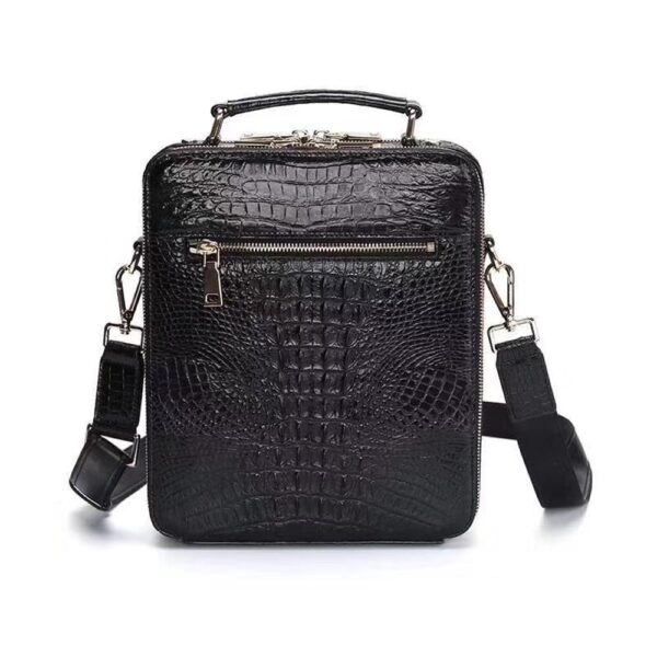 Men Briefcase ,Crocodile Leather Vertical Office Business Bag - Image 5