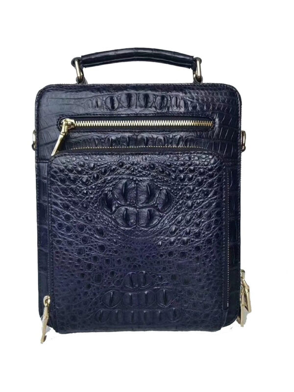 Men Briefcase ,Crocodile Leather Vertical Office Business Bag - Image 4