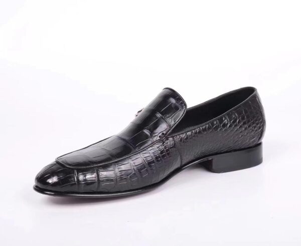 Crocodile Belly Leather Man Handmade Mens Loafers Casual Loafers Shoes - Image 2