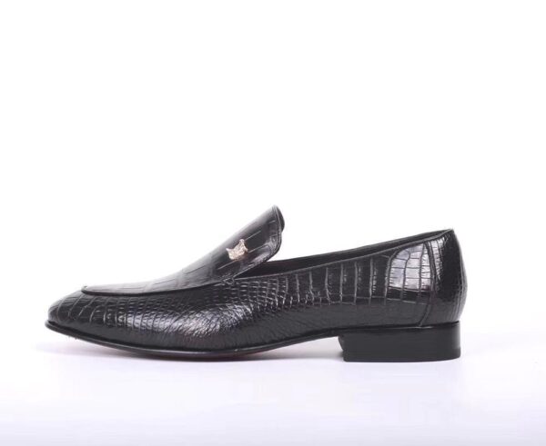 Crocodile Belly Leather Man Handmade Mens Loafers Casual Loafers Shoes - Image 9