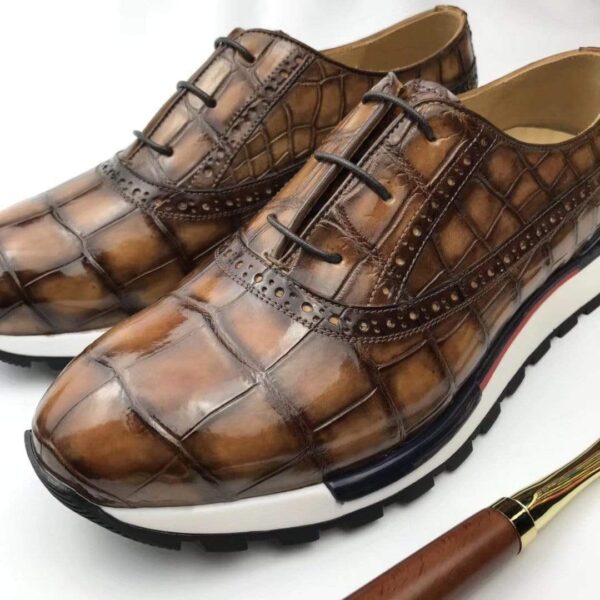 Preorder CROCODILE Burnished Sports Shoes Leisure Men's Shoes - Image 12