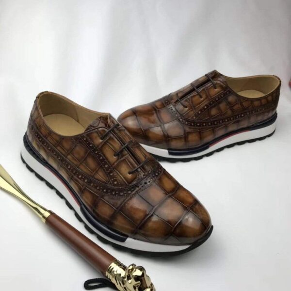 Preorder CROCODILE Burnished Sports Shoes Leisure Men's Shoes - Image 15