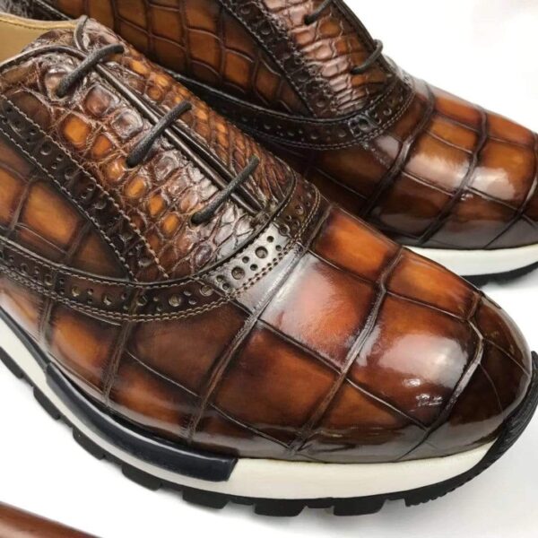 Preorder CROCODILE Burnished Sports Shoes Leisure Men's Shoes - Image 5