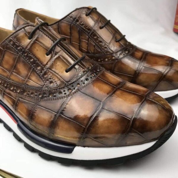 Preorder CROCODILE Burnished Sports Shoes Leisure Men's Shoes - Image 10