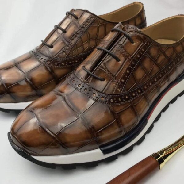 Preorder CROCODILE Burnished Sports Shoes Leisure Men's Shoes - Image 13