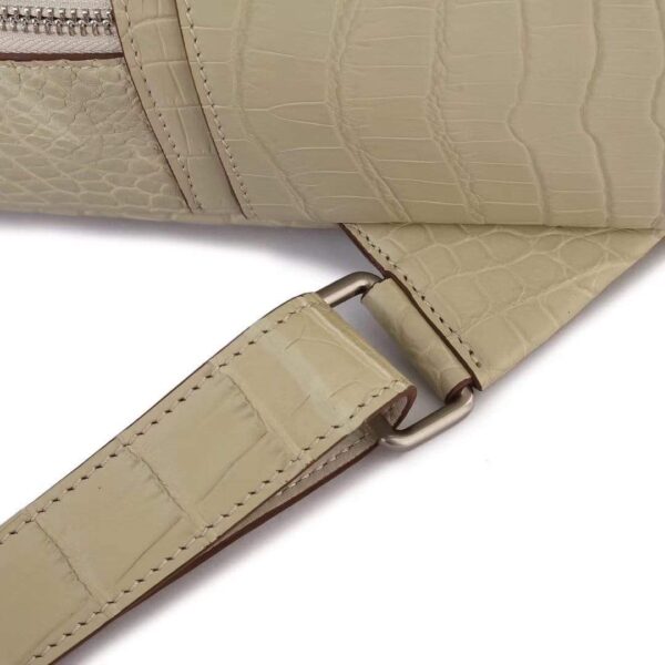 Crocodile Leather Backpack  Cream For Women - Image 3