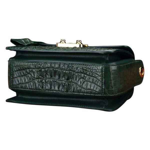 Crocodile Leather Metropolis Chain Crossbody Messenger Bags For Women - Image 5