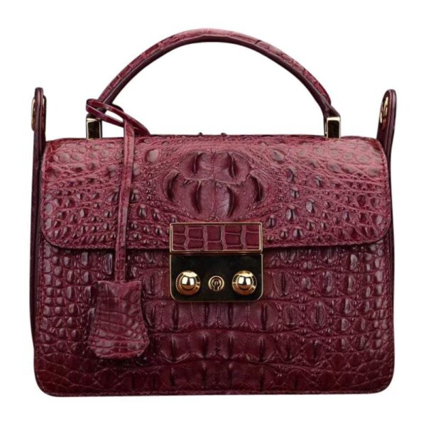 Crocodile Leather Metropolis Chain Crossbody Messenger Bags For Women - Image 3