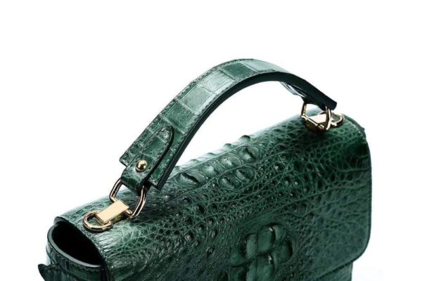 Crocodile Leather Mini Cross Body Messenger Top Hanlde Bags - Image 6