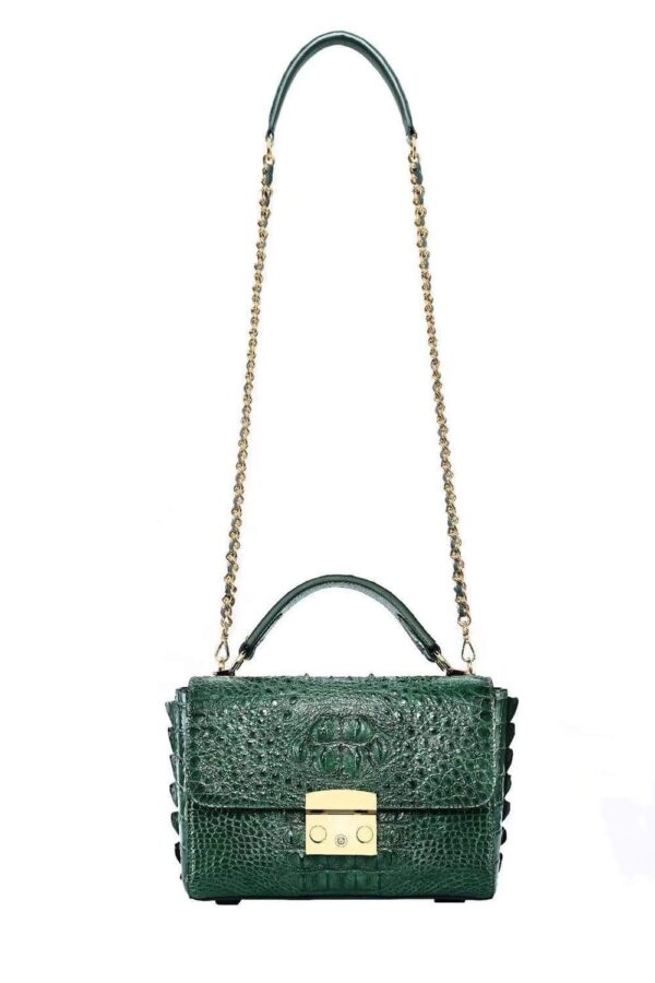 Crocodile Leather Mini Cross Body Messenger Top Hanlde Bags - Image 8