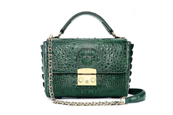 Crocodile Leather Mini Cross Body Messenger Top Hanlde Bags - Image 9