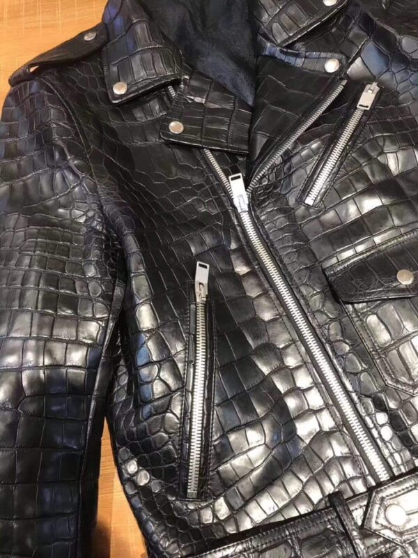 Exotic Crocodile Skin Jacket for Women - Image 5