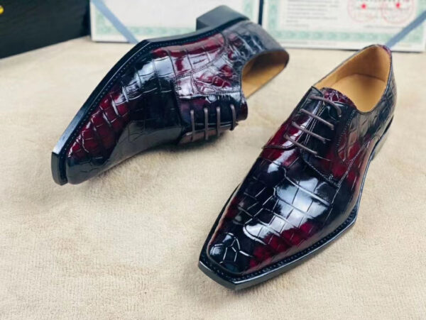 Special Offer! Formal Business Shoes -Genuine Crocodile Skin Leather Men's Lace-Up  Business Shoes Casual Comfortable Dress Shoe Male Suit Shoes - Image 3