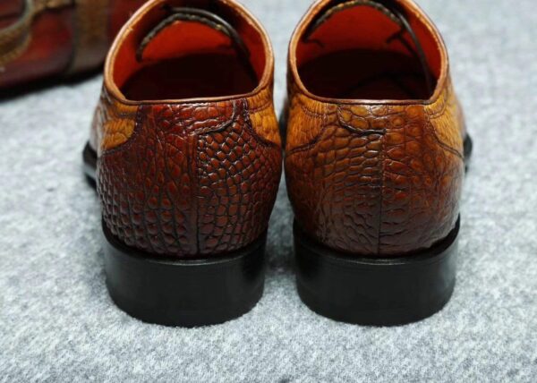 Genuine Crocodile Belly Leather Lace-Up  Shoes  For Men - Image 9