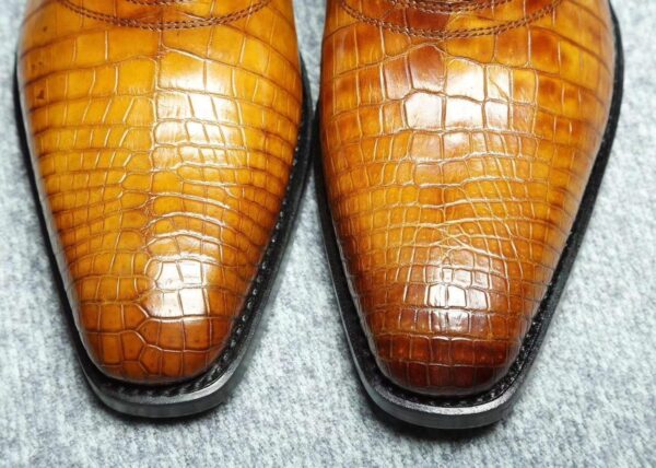 Genuine Crocodile Belly Leather Lace-Up  Shoes  For Men - Image 4