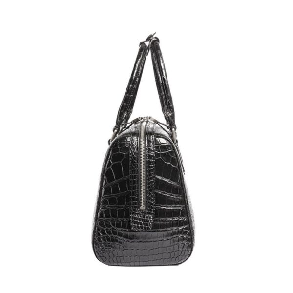 Genuine Crocodile Leather Boston Pillow Bag, Speedy Tote Bag For Women - Image 4