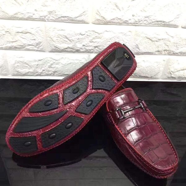 Genuine Crocodile Belly Leather Slip On Loafer Shoes - Image 6