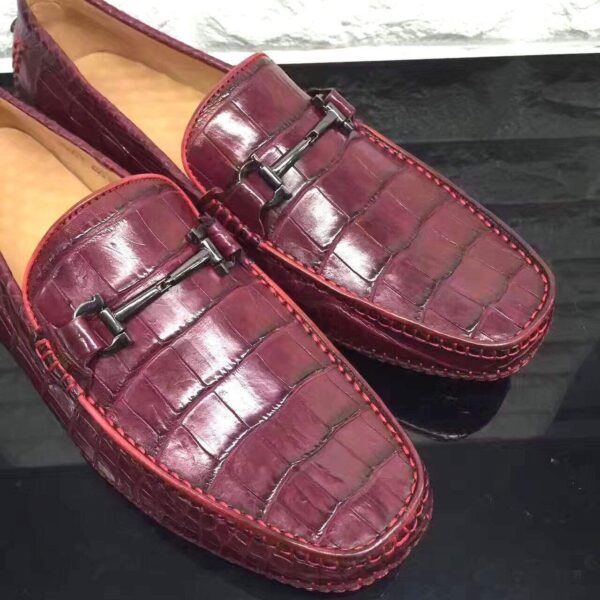 Genuine Crocodile Belly Leather Slip On Loafer Shoes - Image 7