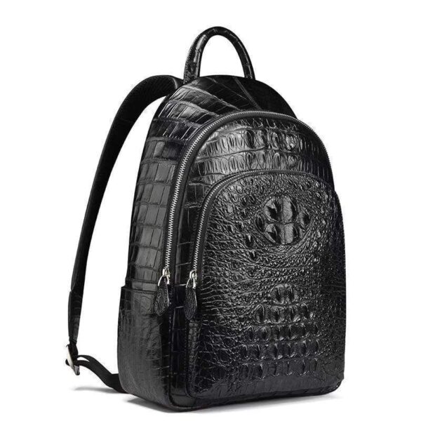 Genuine Crocodile Bone Leather Large Backpack For Men & Women