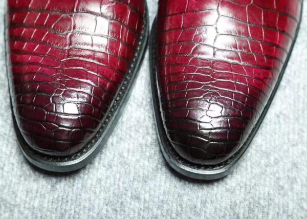 Genuine Crocodile Goodyear Welted Formal Derby Shoes - Image 3