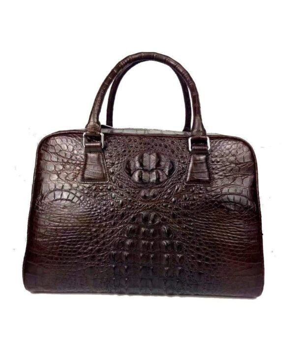 Genuine Crocodile Leather Bone Leather Large Travel Bags ,Weekend Bags, Holdalls and Duffles - Image 10