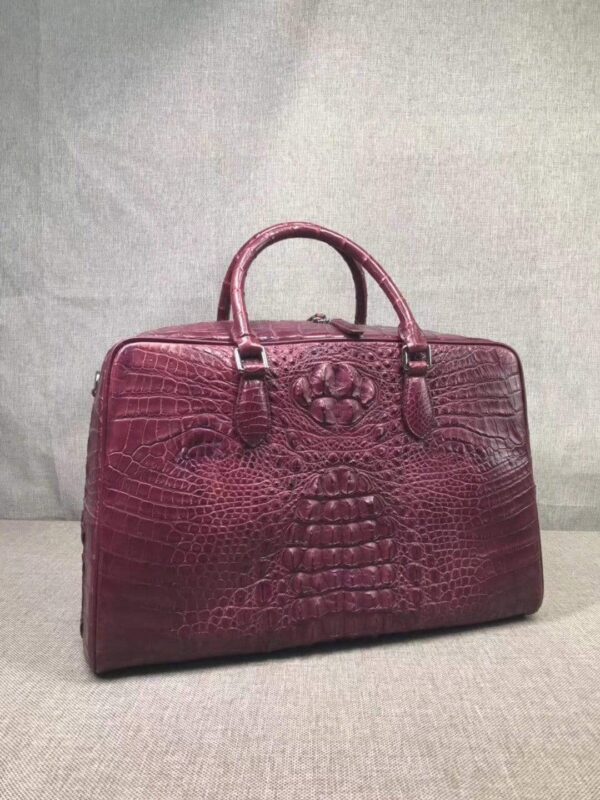 Genuine Crocodile Leather Bone Leather Large Travel Bags ,Weekend Bags, Holdalls and Duffles - Image 15