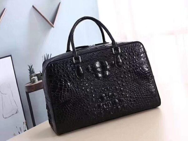 Genuine Crocodile Leather Bone Leather Large Travel Bags ,Weekend Bags, Holdalls and Duffles