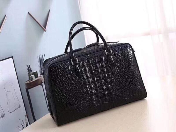 Genuine Crocodile Leather Bone Leather Large Travel Bags ,Weekend Bags, Holdalls and Duffles - Image 3