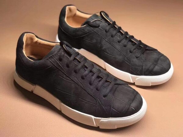 Genuine Crocodile Leather Sport Fashion Leather Sneaker Shoes - Image 3