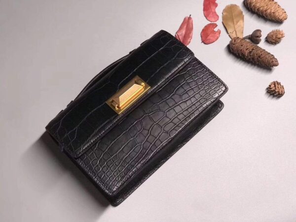 Ladies Top Handle Bags ,Matt Genuine Crocodile Leather Small - Image 7