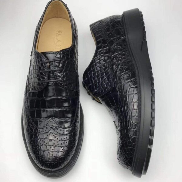 Men's  Crocodile Leather Snakers And Slip On Brogue Front Shoes - Image 3