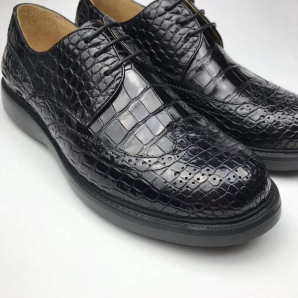 Men's  Crocodile Leather Snakers And Slip On Brogue Front Shoes - Image 4