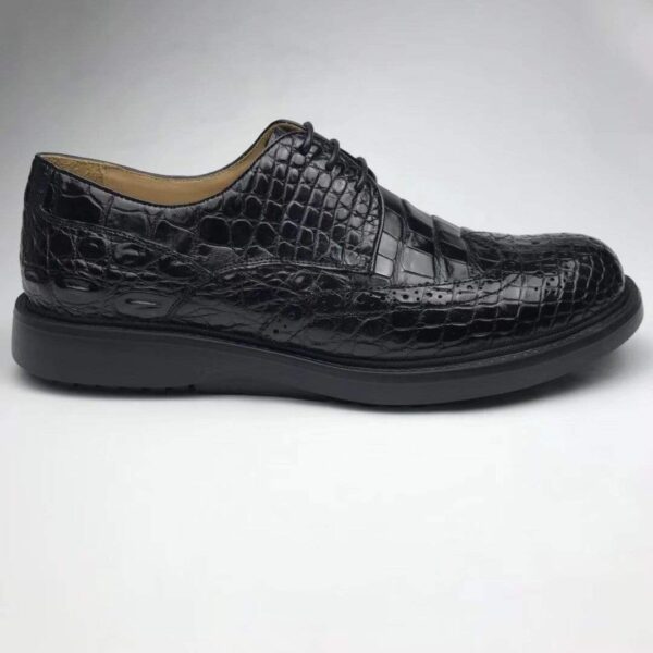 Men's  Crocodile Leather Snakers And Slip On Brogue Front Shoes - Image 6