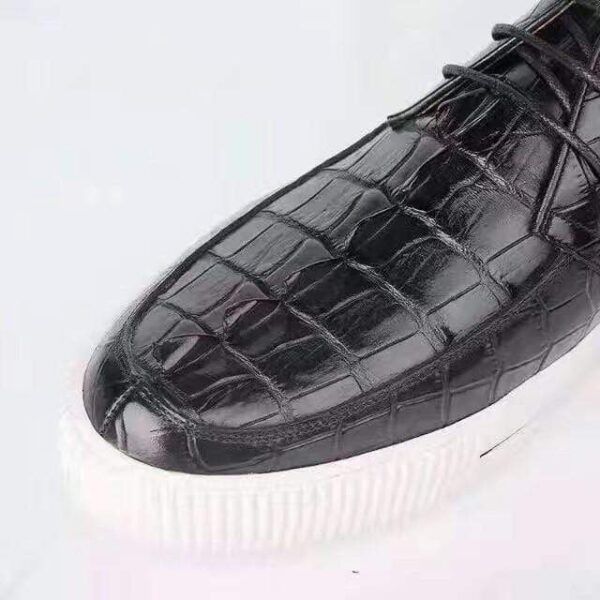 Mens Casual Slip On Genuine Crocodile Leather Shoes - Image 7