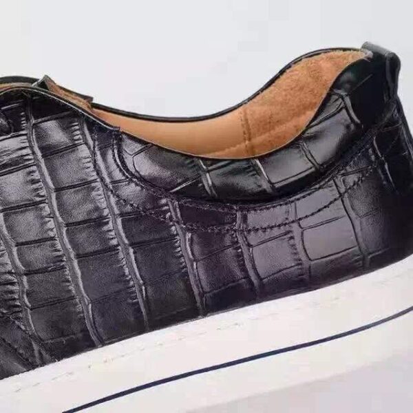 Mens Casual Slip On Genuine Crocodile Leather Shoes - Image 5