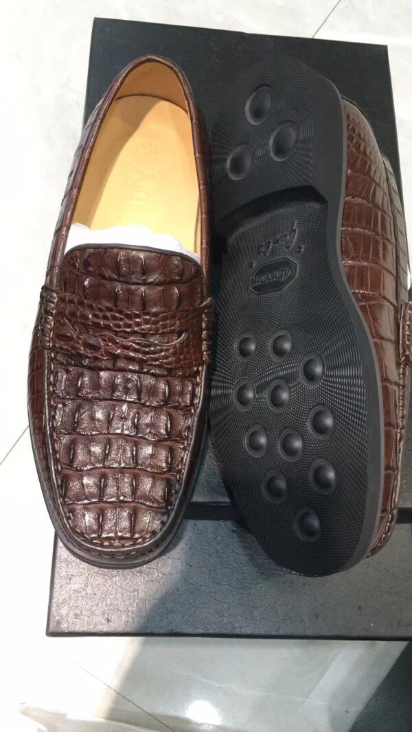 Preorder Genuine Crocodile Leather Mens Casual  Slip On Shoes - Image 3