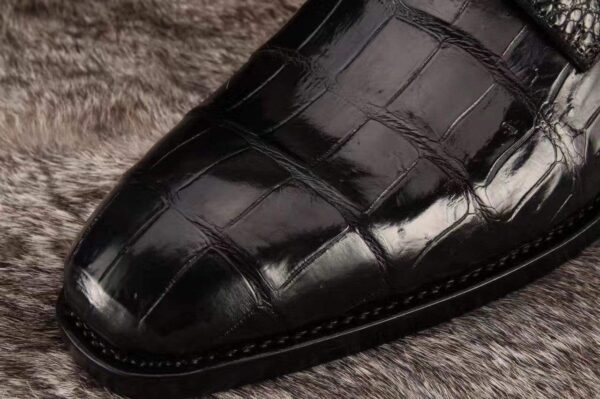 Siamese  Crocodile Belly Lace-Up Dress Shoes - Image 6