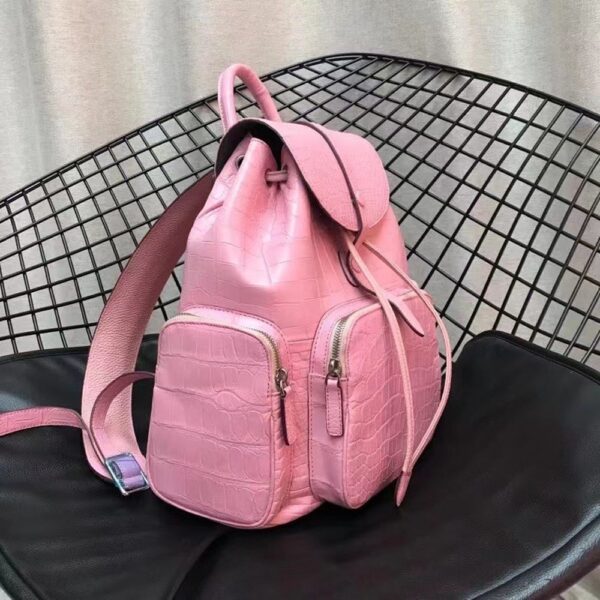 Women Crocodile Leather Backpack  School Bag Ladies Travel  Backpack - Image 3